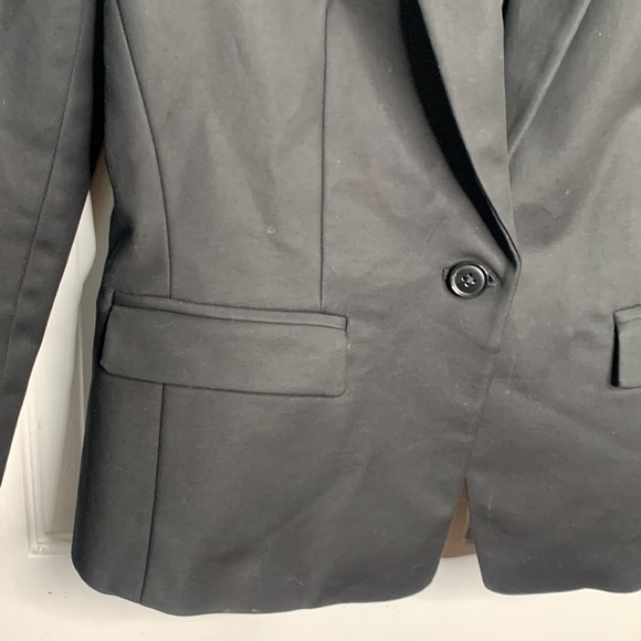 Banana Republic Women’s Black One-Button Notched Collar Blazer Jacket Size 6 - Picture 3 of 11